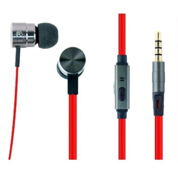 Слушалки Gembird MHS-EP-LHR, микрофон, AUX, тип "тапи", червени | JAR Computers Gembird MHS-EP-LHR