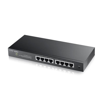 Суич ZyXEL GS1900-8 v2, 1000Mbps, 8 порта, 8x 10/100/1000 Base-T | JAR Computers ZyXEL GS1900-8 v2 GS1900-8-EU0102F
