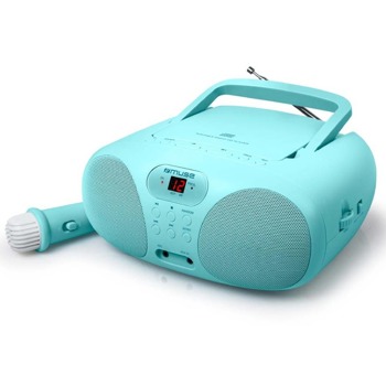 Радио Muse D-203 KB Blue, FM, LED дисплей, MIC, AUX, CD / CD-R / CD-RW, синьо image