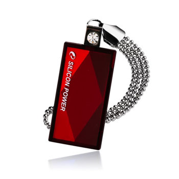 Памет 4GB USB Flash, Silicon Power Touch 810, Swarowski, червена | JAR Computers 4GB USB Flash