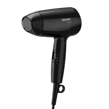 Сешоар Philips EssentialCare BHC010/10, 1200W, настройка за хладен въздух, компактен, черен | JAR Computers Philips EssentialCare BHC010/10