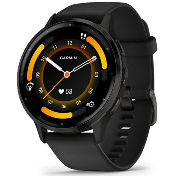 Смарт часовник Garmin Venu 3 (Slate/Black), 1.4" (3.54cm) AMOLED дисплей, Bluetooth, ANT+, Wi-Fi, GPS, пулсомер, проследяване на стреса, мониторинг на съня, профили за бягане и плуване, 5ATM, до 14 дни живот на батерията, черен | JAR Computers Garmin Venu 3 Slate/Black 010-02784-01
