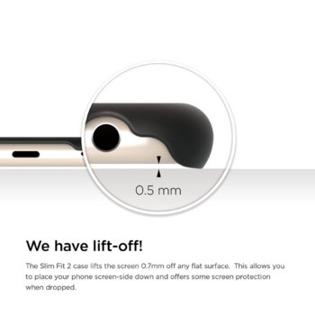 Elago S6P Slim Fit 2 Case + HD Clear Film black