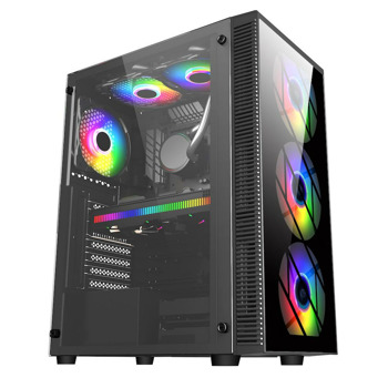 Кутия FSP CMT192, ATX/Micro ATX, 1x USB 3.0, черна, без захранване | JAR Computers Кутия FSP CMT192 TG ATX Mid Tower, Черна