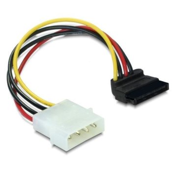 Захранващ кабел DeLock 60101, Molex 4pin(м) към SATA 15pin(м), 0.15m | JAR Computers DeLock SATA 15pin - molex 4 pin 60101