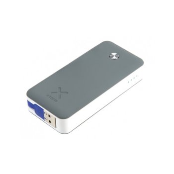 Външна батерия/power bank A-solar Xtorm Air XB100 в пакет с Gecko лампа за четене, 6000 mAh, 2x USB A(ж) порта, сива | JAR Computers A-solar Xtorm Air XB100 + Gecko Reading Light