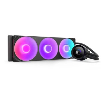 Водно охлаждане за процесор NZXT Kraken Plus 360 RGB Black, съвместимост със сокети Intel LGA1851/1700/1200/115x & AMD AM5/AM4 | JAR Computers NZXT Kraken Plus 360 RGB Black RL-KR360-B2