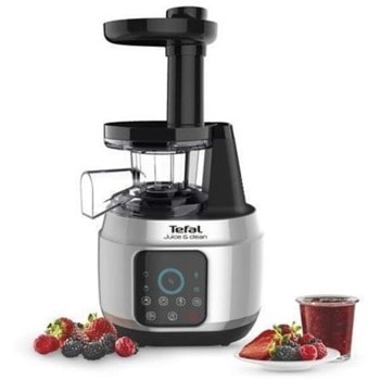 Сокоизстисквачка Tefal Juice & Clean ZC420, 0.8 л. обем, 2 скорости, функция за обратно въртене, 150W, инокс | JAR Computers Tefal ZC420E38