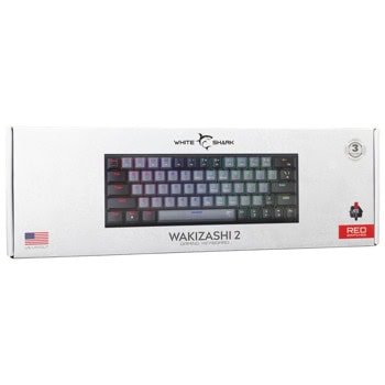 white shark wakizashi 2 red switches gray black | JAR Computers white shark wakizashi 2 red switches gray black