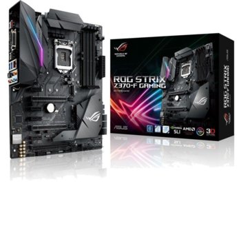 Дънна платка ASUS ROG STRIX Z370-F GAMING, LGA1151, DDR4, PCI-E (HDMI&DVI,DP)(CFX&SLi), 6x SATA 6Gb/s, 2x M.2 Socket, 2x USB 3.1 Gen 2 Type-C, ATX | JAR Computers ASUS ROG STRIX Z370-F GAMING