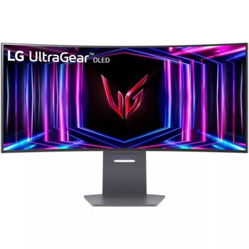 Монитор LG 34GS95QE-B, 34" (86.36cm) Curved OLED панел, 240Hz, WQHD, 0.03ms, 1 500 000:1, HDR10, 275cd/m2, DisplayPort, HDMI, USB | JAR Computers LG 34GS95QE-B