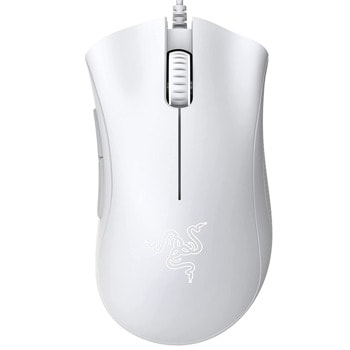 Мишка Razer DeathAdder Essential, гейминг, оптична (6400 dpi), USB, бяла, подсветка, Razer Mechanical Mouse Switches | JAR Computers Razer RZ01-03850200-R3M1