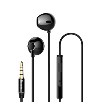 Слушалки Baseus H06 Black (NGH06-01), микрофон, AUX, бyтoни зa yпpaвлeниe, черни | JAR Computers Baseus Encok H06 Black NGH06-01