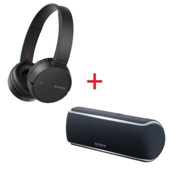 Комплект Sony WH-CH500 Black + SRS-XB21 Black