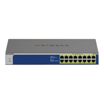 Суич Netgear GS516PP-100EUS, 1000Mbps, 16 порта, 16x 10/100/1000 (PoE+) | JAR Computers Netgear GS516PP-100EUS