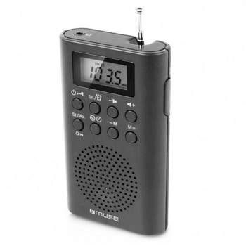Портативно радио Muse М-03, джобно, FM/PLL радио, аларма, LCD дисплей, AUX, 2x 1.5V AAA, черен | JAR Computers MUSE М-03 джобно радио MSE00168