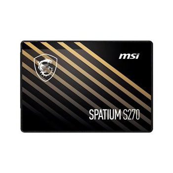 Памет SSD 240GB, MSI SPATIUM S270, SATA 6Gb/s, 2.5"(6.35cm), скорост на четене до 500MB/s, скорост на запис до 400MB/s | JAR Computers MSI SPATIUM S270 SATA 2.5 240GB S78-440N070-P83