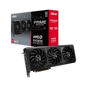 Видео карта AMD Radeon RX 9070, 16GB, Asus Prime, OC, PCI-E 5.0, GDDR6, 256-bit, DisplayPort, HDMI | JAR Computers Asus Radeon RX 9070 Prime OC 90YV0LI1-M0NA00