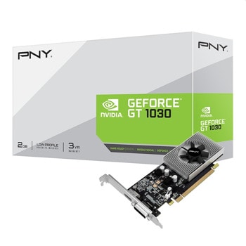 Видео карта Nvidia GF GT 1030, 2GB, PNY Single Fan Low Profile, PCI-E 3.0, GDDR4, 64-bit, HDMI, DVI | JAR Computers PNY GEFORCE GT 1030 2GB Single Fan (Low Profile)