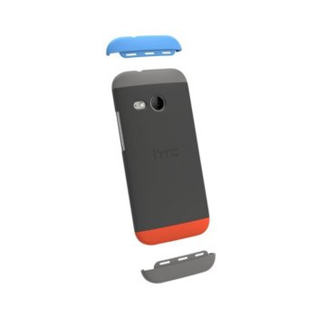 Калъф за HTC One 2 M8 Mini, Поликарбонатов протектор, пластмаса, HTC Double Dip HC C971, сив | JAR Computers HTC Double Dip HC C971 HTC One 2 M8 Mini сив