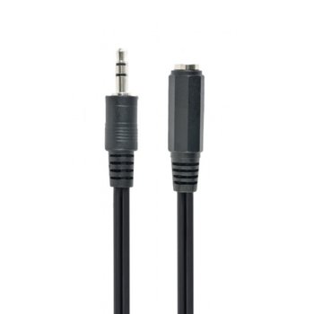 Кабел Gembird CCA-423, от AUX(м) към AUX(ж), 1.5m, черен | JAR Computers Кабел Gembird CCA-423