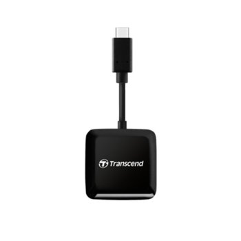 Четец за карти Transcend TS-RDC3, USB Type C, SD/microSD, черен | JAR Computers Transcend TS-RDC3