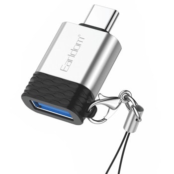 Преходник Earldom ET-OT64, от USB-C(м) към USB-A(ж), сребрист | JAR Computers Earldom ET-OT64 40209