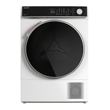 Сушилня Sharp KD-NHL8S9GWD, 8 кг. капацитет, свободностояща, 59.6 см ширина, 15 програми, защита за деца, бяла | JAR Computers Sharp KD-NHL8S9GWD
