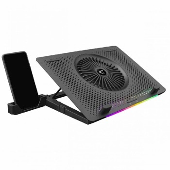 Охлаждаща подложка за лаптоп White Shark GCP-33 ICE MASTER, за лаптопи до 15.6" (39.62 cm), 1100/2400rpm, 2x USB, 5 вентилатора, черна | JAR Computers White Shark GCP-33 ICE MASTER