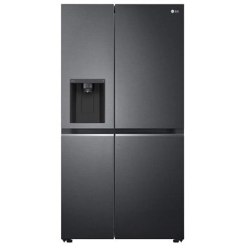 Хладилник с фризер LG GSLV70MCTM, клас F, 635 л. общ обем, свободностоящ, 431 kWh/годишно, Total No Frost, Door Cooling+, LG ThinQ, UltraSleek Door, Smart Inverter компресор, черен image