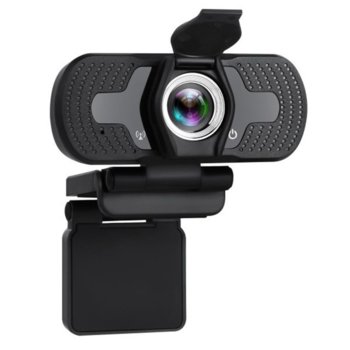 Уеб камера Tellur, микрофон, Full HD(30FPS), USB 2.0, автоматична корекция на картината при слаба светлина, предпазител за поверителност, черна | JAR Computers Tellur TLL491131