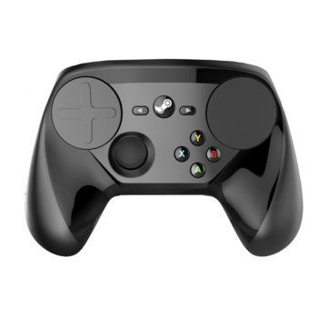 Геймпад Steam Controller VALVe, 2x трак пада, 1x аналогов стик, жироскоп, акселерометър, безжичен, черен, за PC | JAR Computers Steam Controller