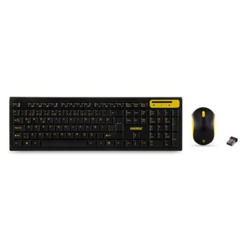 Комплект клавиатура и мишка Everest KM-5535 Q, безжични, мишка (800 dpi), USB, черни image