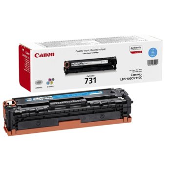 Касета за Canon i-Sensys LBP7100C/LBP7110C - Cyan - CRG-731C - P№ 6271B002 - Заб.: 1500 к. | JAR Computers Canon CRG-731C (6271B002) Cyan