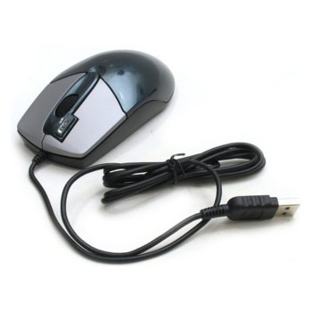 Мишка A4Tech X6-30D, Glaser, 1000dpi, сребристо-черна, PS/2&USB | JAR Computers A4Tech X6-30D