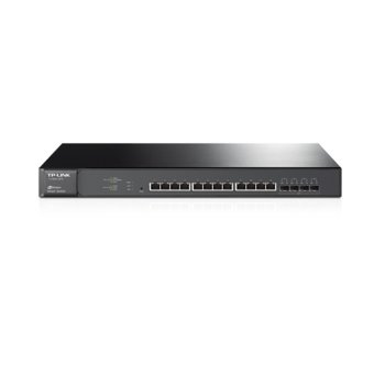 Суич TP-Link T1700X-16TS, 12x 100/1000/10GBase-T ports, 4x 10G SFP+ Slots | JAR Computers TP-Link T1700X-16TS