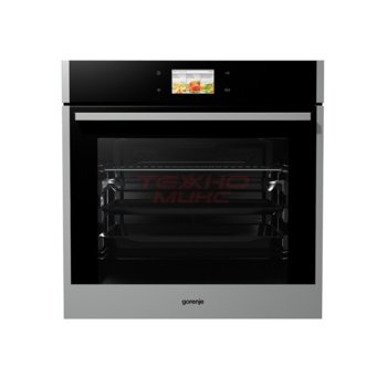 Фурна за вграждане GORENJE BO 799 S50 X, 75 л., 3400 W, електронно управление, AquaClean, SilverMatte емайл, MultiFlow 360°, HomeChef, сива | JAR Computers GORENJE BO 799 S50 X