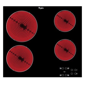 Стъклокерамичен плот за вграждане Whirlpool AKT8090/NE, 6200W, 4 нагревателни зони, сензорно управление, защита от деца, черен | JAR Computers Whirlpool AKT8090/NE