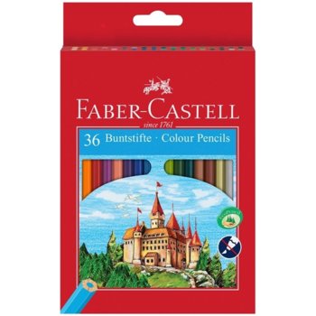Faber-Castell Цветни моливи Замък 36 цвята