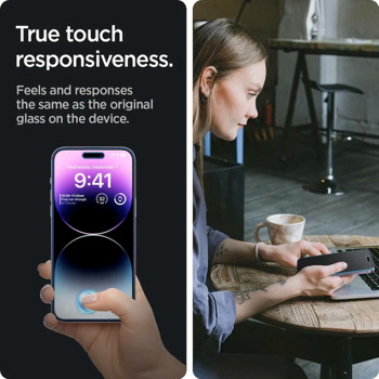 Spigen Glass.Tr Slim Privacy за iPhone 14 Pro Max