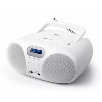 Радио Muse MD-208-DBW, FM, DAB, DAB+, CD/CD-R/CD-RW, AUX, LCD дисплей, 6 бр. LR14, бяло | JAR Computers Радио Muse MD-208-DBW MSE00231