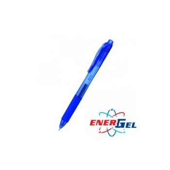 Ролер Pentel Energel BLN105, син цвят на писане, дебелина на линията 0.7 mm, гел, син, цената е за 1бр. (продава се в опаковка от 12бр.) | JAR Computers Pentel Energel BLN105