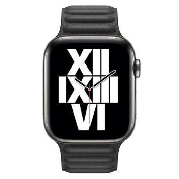 Apple 44mm Black Leather Link - Small MY9M2ZM/A
