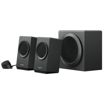 Тонколони Logitech Z337, 2.1, 40W (24W + 2 x 8W), Bluetooth, RCA, AUX, черни | JAR Computers Logitech 2.1 Z337