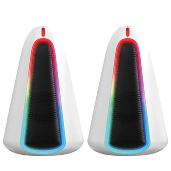 Тонколони Marvo Monka Zilla SG-500, 2.0, 6W RMS, USB, AUX, бели, RGB подсветка | JAR Computers Marvo Monka Zilla SG-500