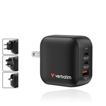 Verbatim Mini GaN Wall Charger 70W 3 Port 32229