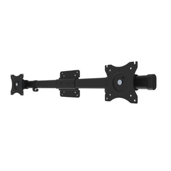 Стойка за телевизор NewStar FPMA-CB100BLACK, за стена, за екрани от 10" до 27", VESA до 100x100 mm, макс. тегло до 10кг., регулируема, за 2 бр. монитора, черна | JAR Computers NewStar FPMA-CB100BLACK