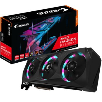 Видео карта AMD Radeon RX 6700 XT, 12GB, Gigabyte AORUS ELITE (GV-R67XTAORUS E-12GD), PCI-E 4.0, GDDR6, 192-bit, DisplayPort, HDMI | JAR Computers Gigabyte GV-R67XTAORUS E-12GD