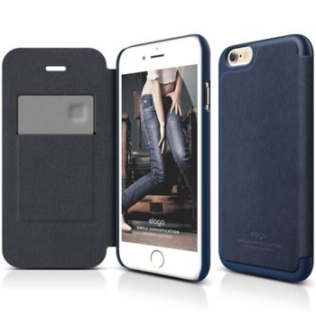 Elago S6 Leather Flip Case