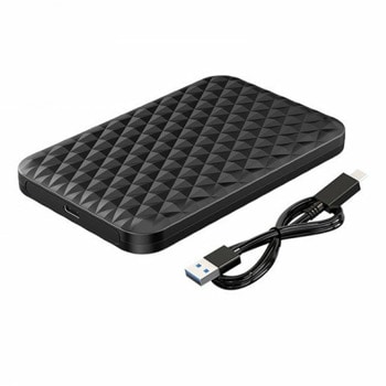 Кутия 2.5"(6.35 cm) Orico 2520C3-BK за 2.5" (6.35 cm) HDD/SSD, USB 3.1, SATA III, черна | JAR Computers Orico 2520C3-BK